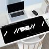 Welcome Word Black Large Desk Mat Stitched Border Durable Washable Rubber Mousepad For Coder PC Game Daily Office Decoration