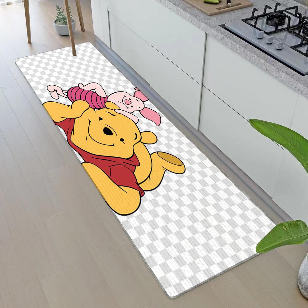 Entrance Front Door Doormat Winnie the Poohs Non-slip Kitchen Rug Living Room Rugs Balcony Bathroom Foot Mat Floor Mats Carpet