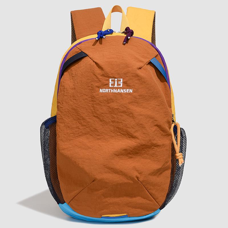 

Compact Color Block Outdoor Backpack for Students - White 22*12*36cm