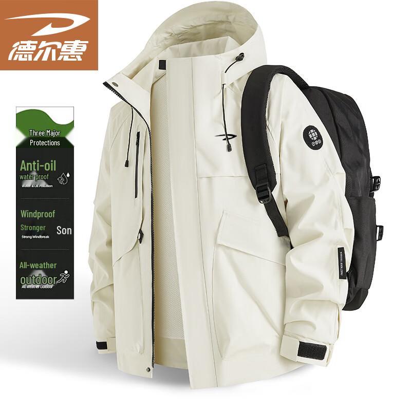 

Deerhui Men s Outdoor Windproof Waterproof Hooded Jacket 3XL