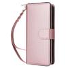R20 For Samsung Galaxy A54 5G Case 9 Card Slots PU Leather Phone Cover with 2 Straps