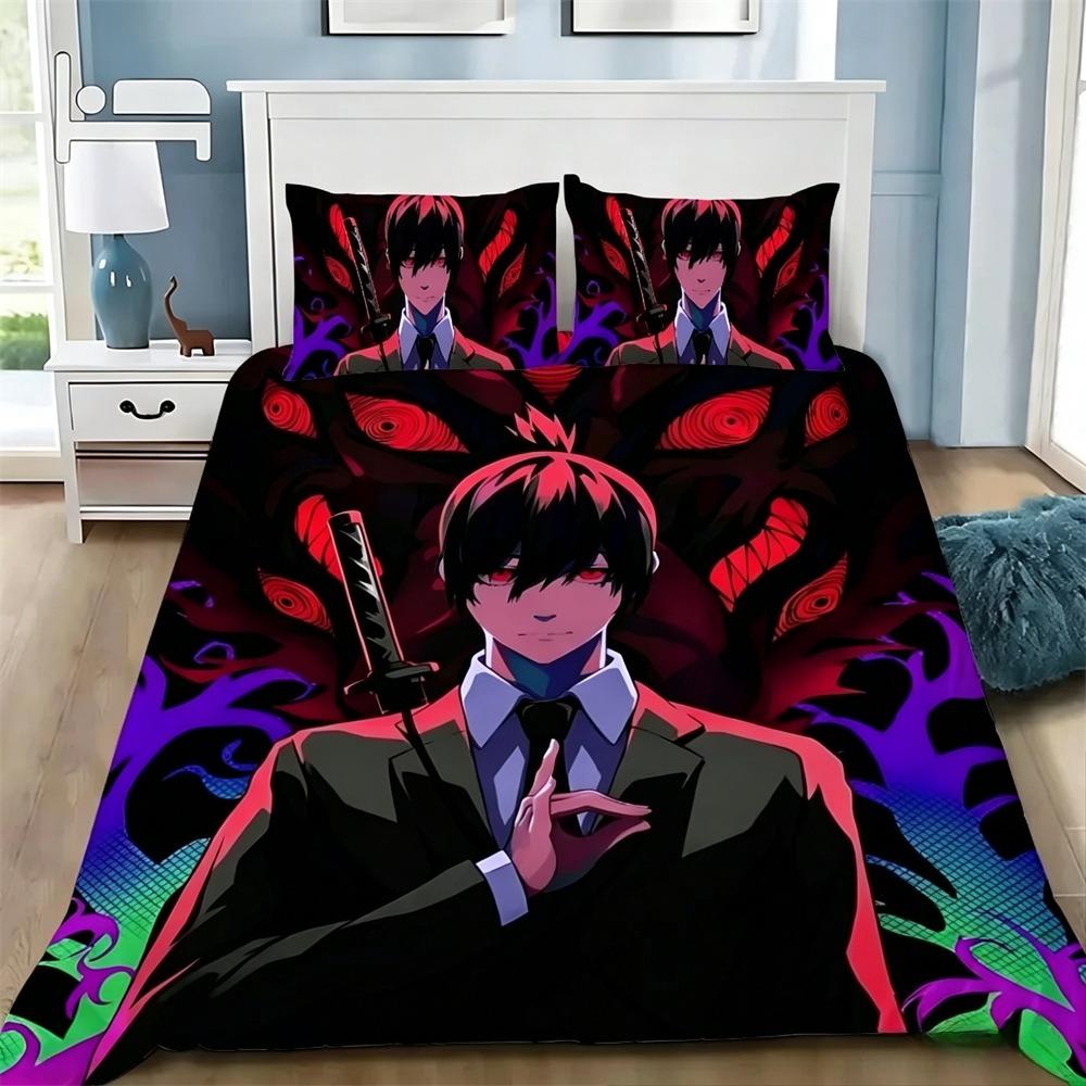 

Anime Chainsaw Man Duvet Cover Pillowcase Bedding Set Adult Boy Girl Bedroom Decoration Children Gift Single Double Large Size 135x200cm