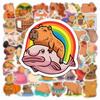 10/30/50PCS Cute Capybara PVC Sticker Aesthetic Decoration Scrapbooking Sketchbook Korean Stationery School Supplies