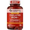 Carbamide Forte Chelated Iron Supplement for Women and Men | Folic Acid Tablets for Pregnancy | 60 Veg Tablets for Hair Growth with Iron Bisglycinate
