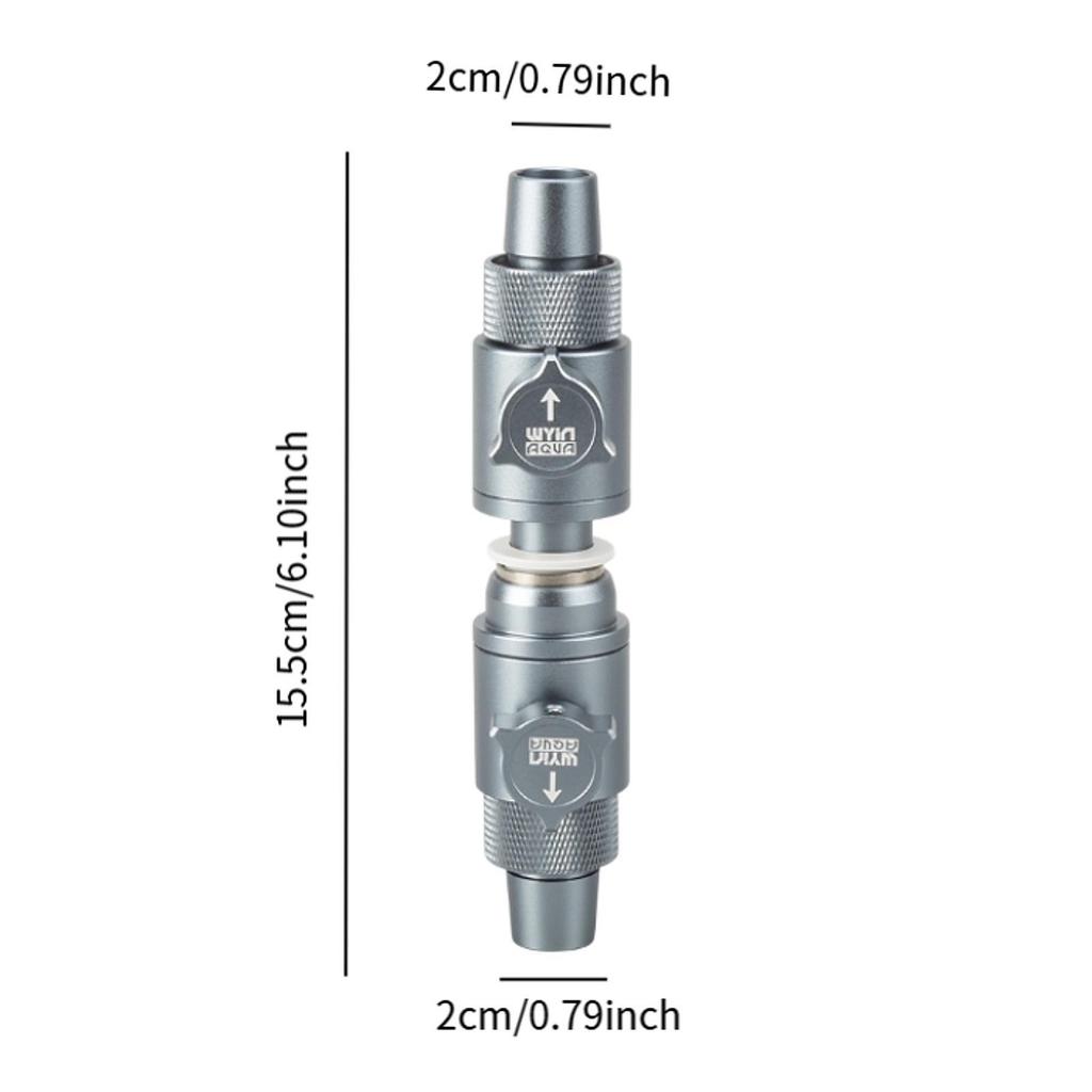 Double Tab Connector Sturdy Metal Aquarium Hose Valve for Aquarium Fish Tank