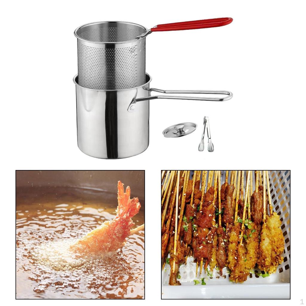 Compact Deep Fryer Pot for Easy French Fries Cooking
