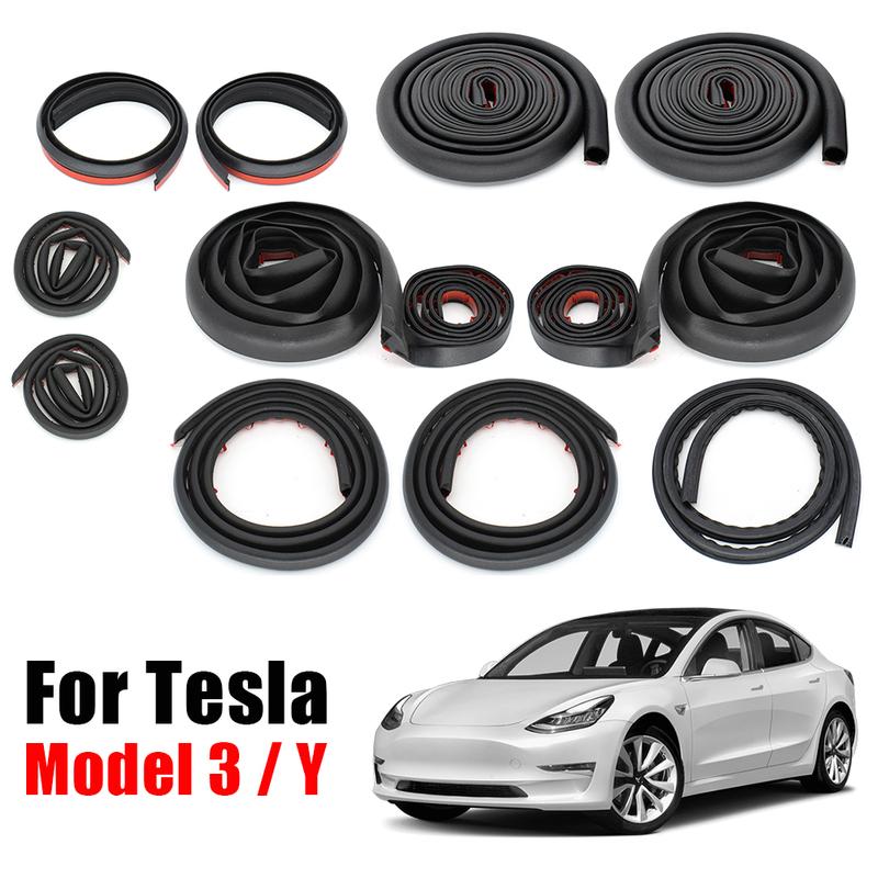 

Car Door Seal Strip Kit Rubber Noise ulation Weatherstrip For Tesla Model 3 Y Trunk Hood Dashboard A B Pillar Trim Sealings