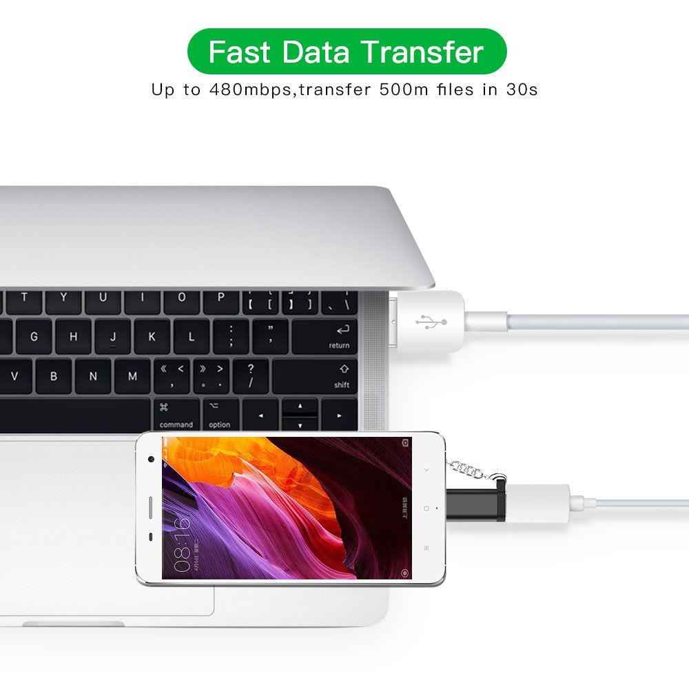 Phone Tablet Connector Fast Transfer Converter Female To Male OTG Adapter Type-C To Micro USB