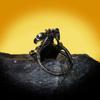 Unique Creative Diamond Spider Black Gold Ring Exaggerated Insect Ring Handmade Enamel Party Party Jewelry Ring for Women