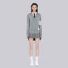 TB Cardigan New Autumn and Winter Coat College Style Woven Unisex Four Bar Knit Couple Gray Cardigan Jacket