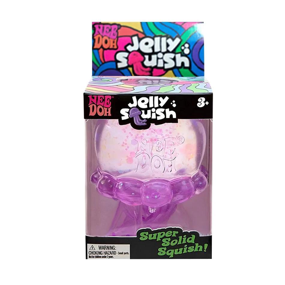 Needoh Trending Jellyfish & Cube Squish Toy, Soft Jelly Squeeze Stress Relief Fidget Toy, Sensory Needoh For Kids & Adults