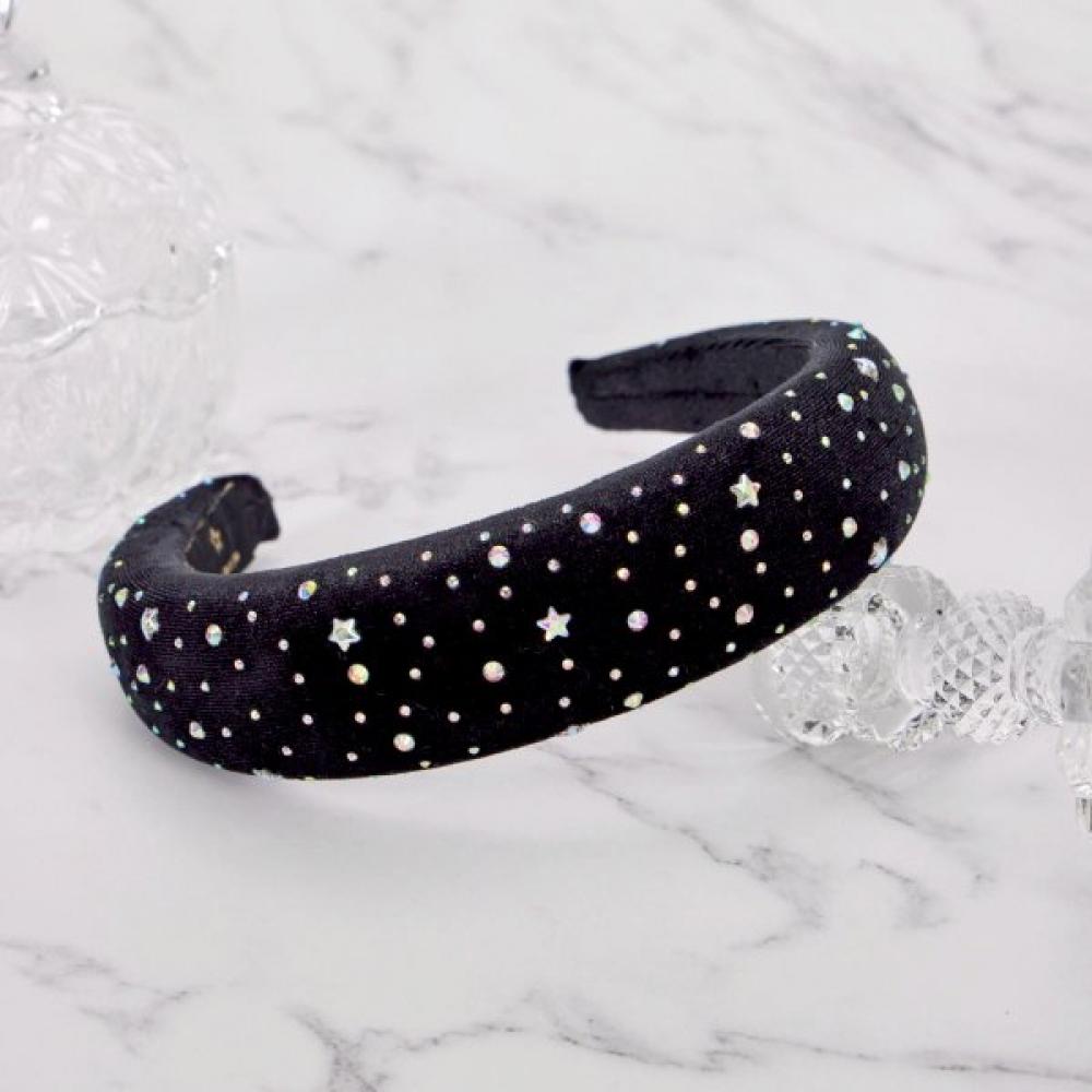 Lala Бархатная сияющая звезда Ободок для волос H689 blacks