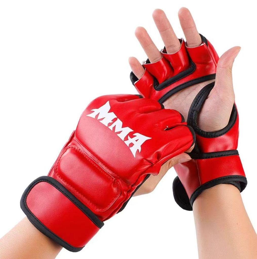 MMA Half-Finger Boxing Gloves for Kids and Adults - Professional Training, Sanda, and Punching Bag Use