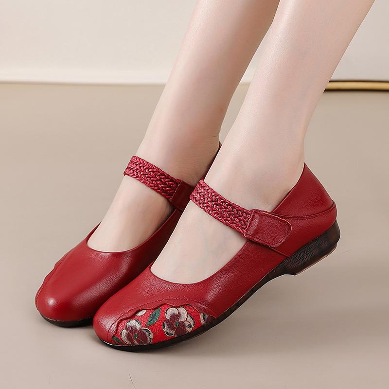 

Модные новинки туфли-лодочки мэри джейн для женщин осень обувь из натуральной кожи женские слипоны конвертируемые лоферы с принтом женские красные туфли 35 красный