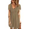 A Fashionable Solid-colored Loose Dress For Ladies