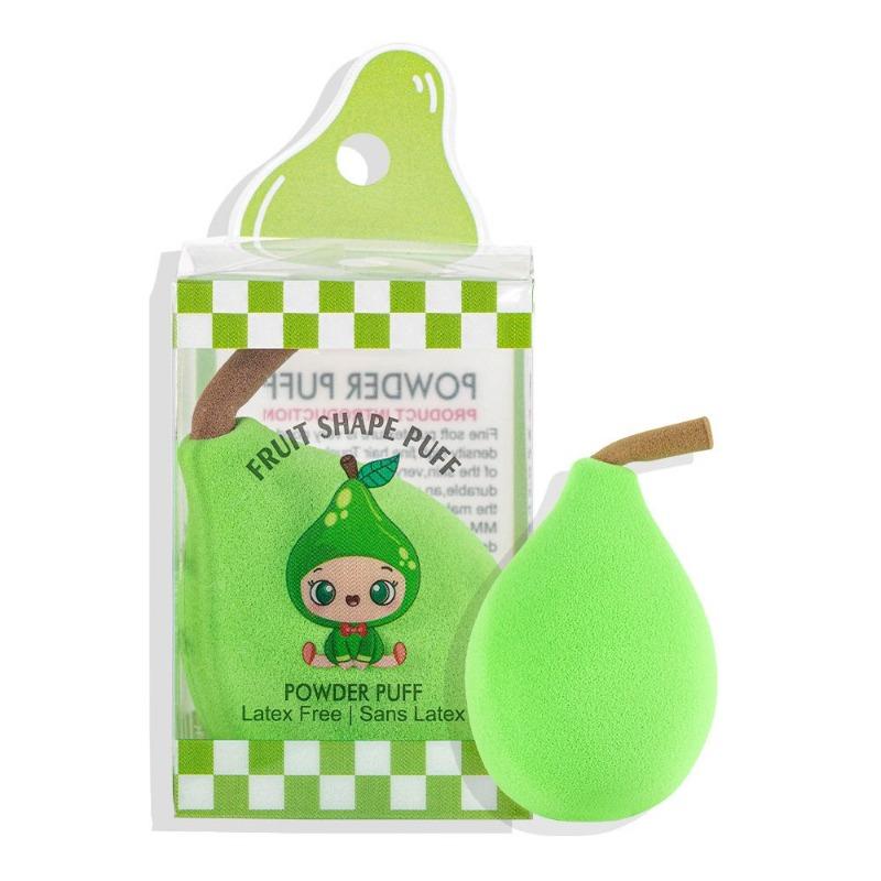 Houppette à poudre en forme de fruit pour maquillage du visage, poudre non comestible, outil de beauté humide et sec, œuf de beauté