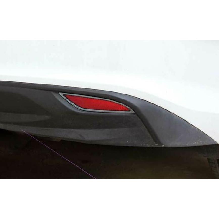 For Chevrolet Malibu 16-18 Black Steel Car Outer Rear Fog Light Frame Cover Trim