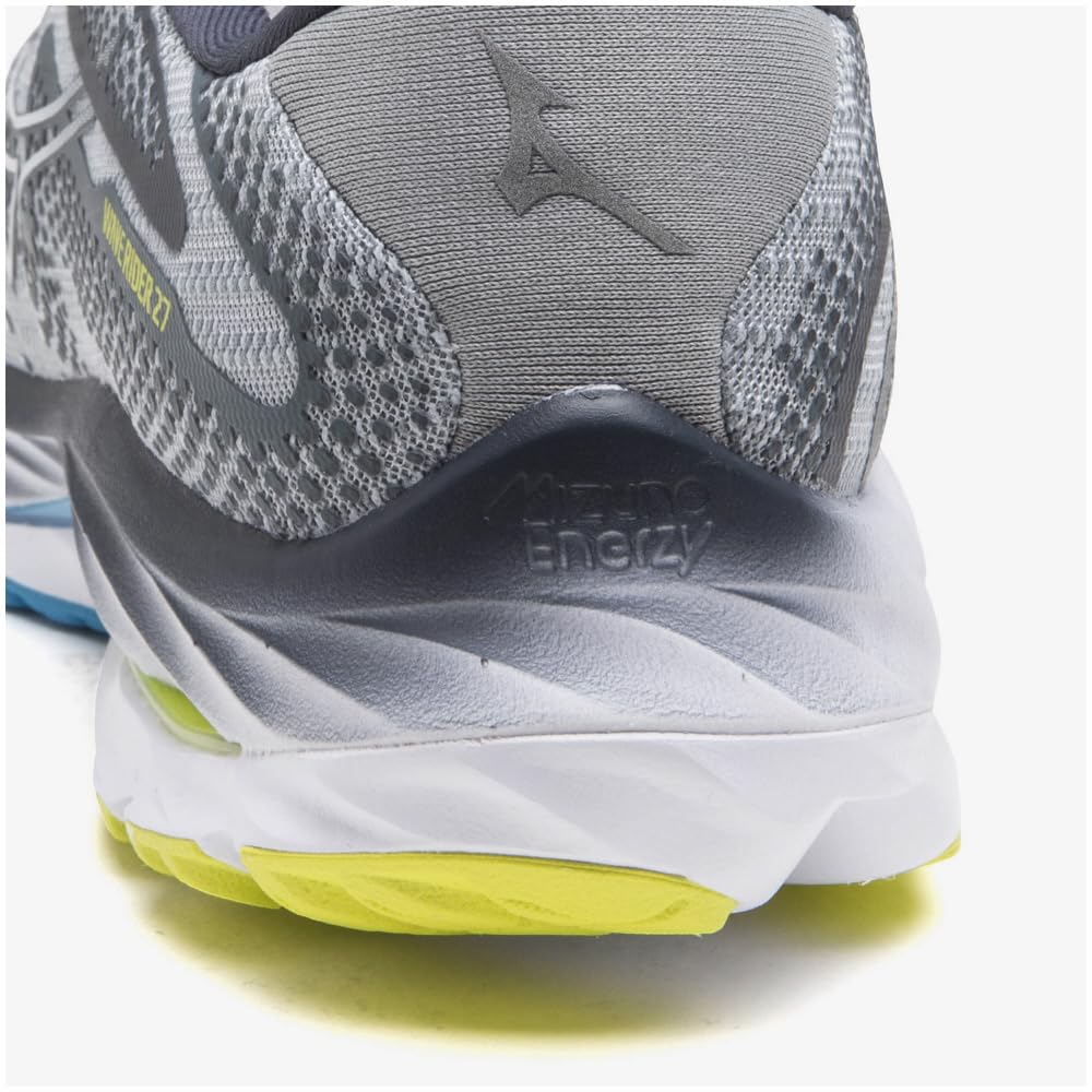 Mizuno Wave Rider 27 Running Thick Gray X White X 2E Shoes, Jogging, Marathon, Training, Sports, Lightweight, Resilient, Sole, Men's, Blue, 28.5 Cm,