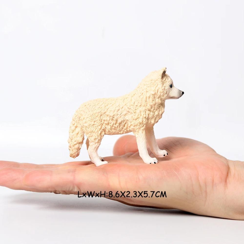 Realistische Wilde Dieren Arctische Wolf Buidelwolf Gorgonops Manenwolf Model Actiefiguren Jungle Bos Dier Speelgoed voor Kinderen