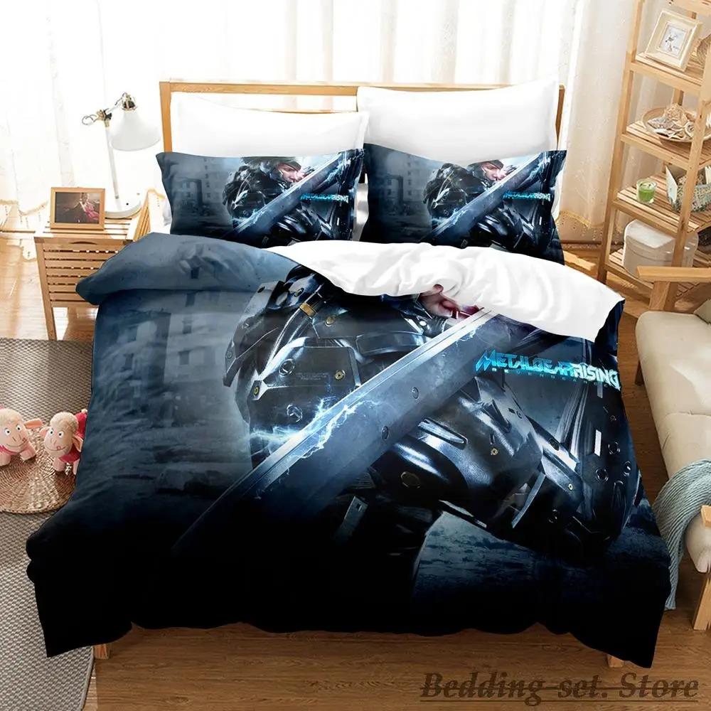 Game Metal Gear Rising Revengeance Bedding Set Single Twin Full Queen King Size Bed Set Adult Kid Bedroom Duvetcover Sets