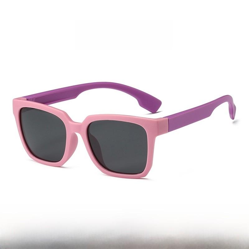 Óculos de Sol Quadrados para Crianças Com Lentes Polarizadas Tac Para Esportes ao Ar Livre e Moda