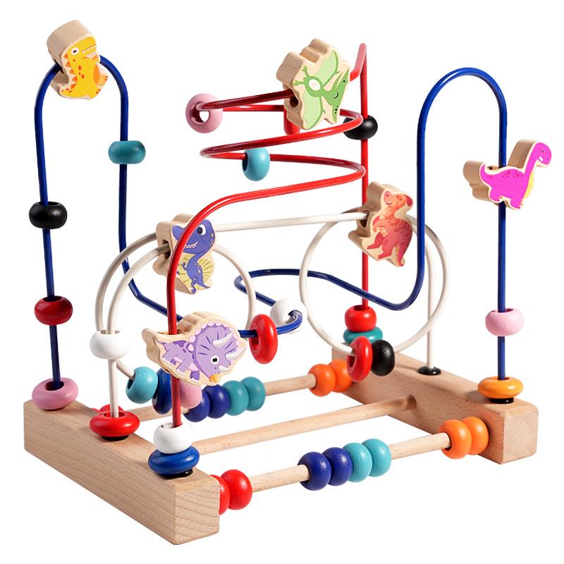 Giocattoli Montessori per Bambini Montagna Russa di Legno Labirinto di Perline Apprendimento Precoce per Bambini Piccoli Puzzle Educativo Giocattolo Matematico per Bambini 2025