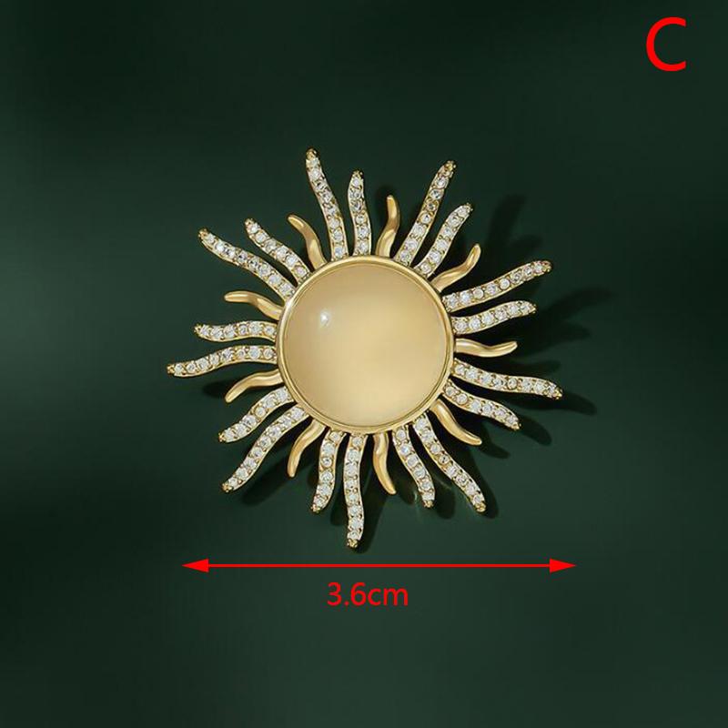 

Cute Small Bee Sun Brooch For Women Pearl Heart Broche Pin Gift Rhinestones Brooches Friend Party Anti-Fade Buckle Brooch Jewelry Gift C