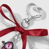 Sweet Ribbon Bowknot Pearls Keychain Charm Fashionable Key Accessory Cuteness Bag Charm Suitable for Keys and Bags
