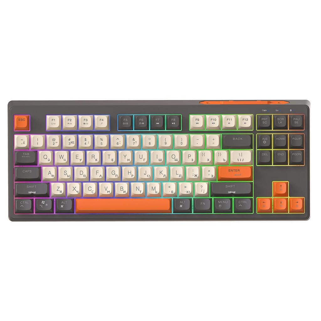 Wolf M87 Dual-Mode Wireless Silent Gaming Keyboard with Russian Keys