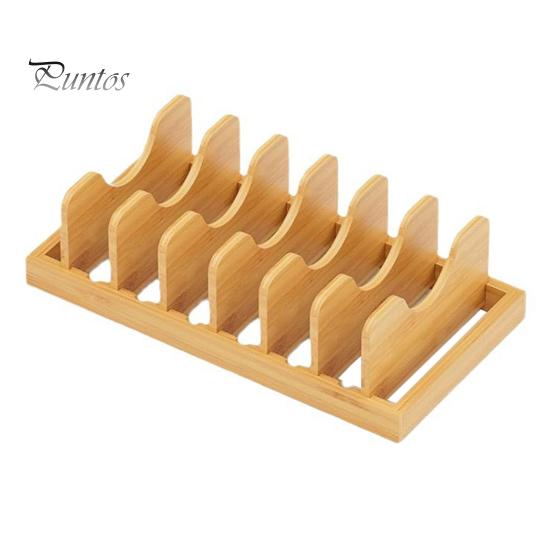 

Расширяемый деревянный держатель для крышек кастрюль, органайзер для хранения, нескользящая конструкция, подставка для кастрюль и сковородок, органайзер для кухонного шкафа с регулируемыми разделителями