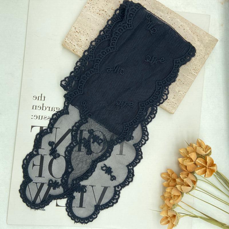 French Lace Embroidered Silk Scarf Headband - Super Fairy Sweet Hair Ribbon