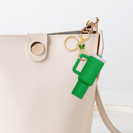 Mini Cup Keychain Charm School Bags Handbags Backpacks Keyring Multifunctional Lobster Clasp Key Holder Coin Bag