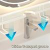 60CM Bathroom Washbasin Stainless Steel Storage Rack Multifunctional Grid Sink Storage Rack Waterproof and Rust Resistant
