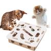1 PCS Felt Cat Toy Maze Box Interactive Puzzle Game With 2 Balls For Indoor Cats Hunting Exercise Self Play Scratch Resistant