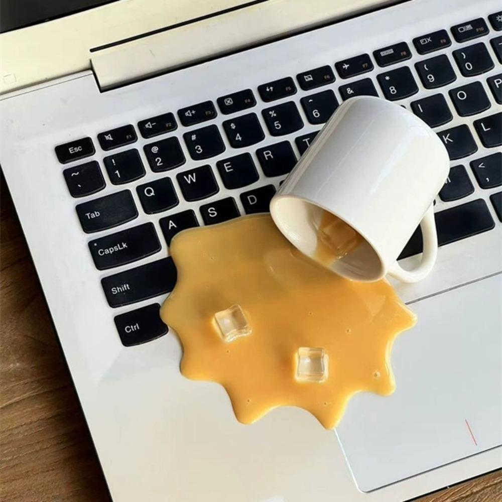 Interesting Spilled Coffee Sand Simulation Tricky Toys Prank Funny Phone Holders Occupy Seat