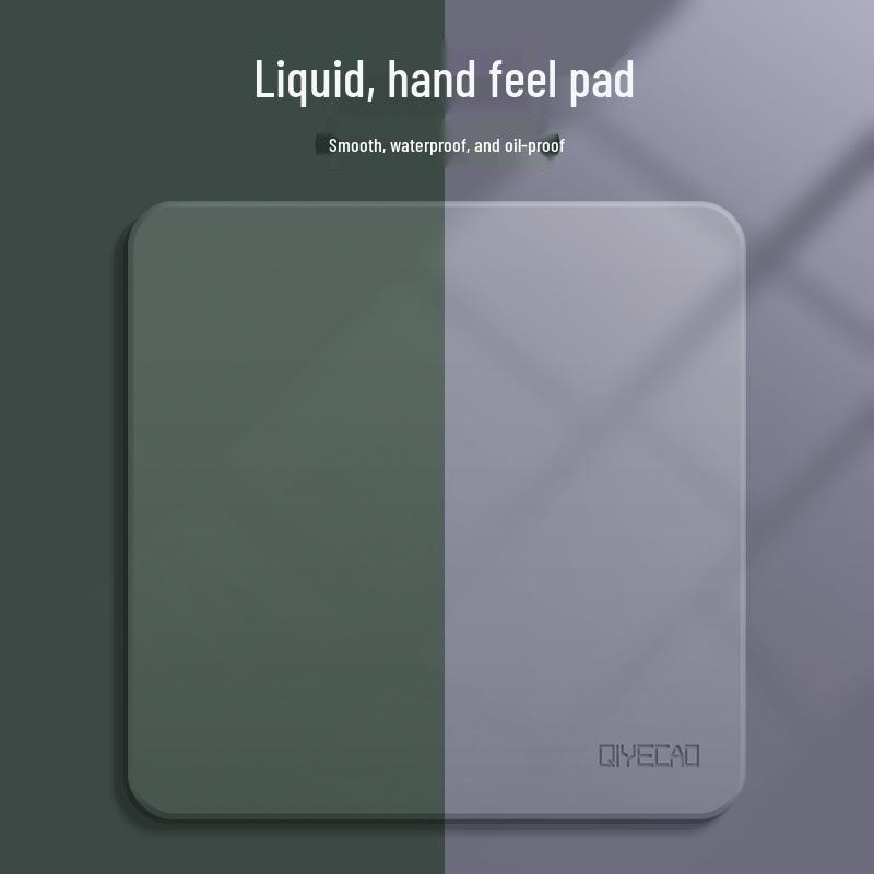 Small Odorless Liquid Feel Leather Mouse Pad with Wrist Rest for Office Desk