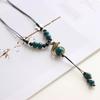 Qingge Ethnic Style Necklace, Retro Versatile Butterfly Color Glaze Pendant, Sweater Chain, Changchun Summer, Women'S Land
