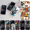 CJ25 Cartoon Art Owl Case for Motorola Moto G10 G20 G30 G31 G32 G34 G35 G41 G42 G50 G51 G52 G55 G60 G60S G62 G71 G72 G75