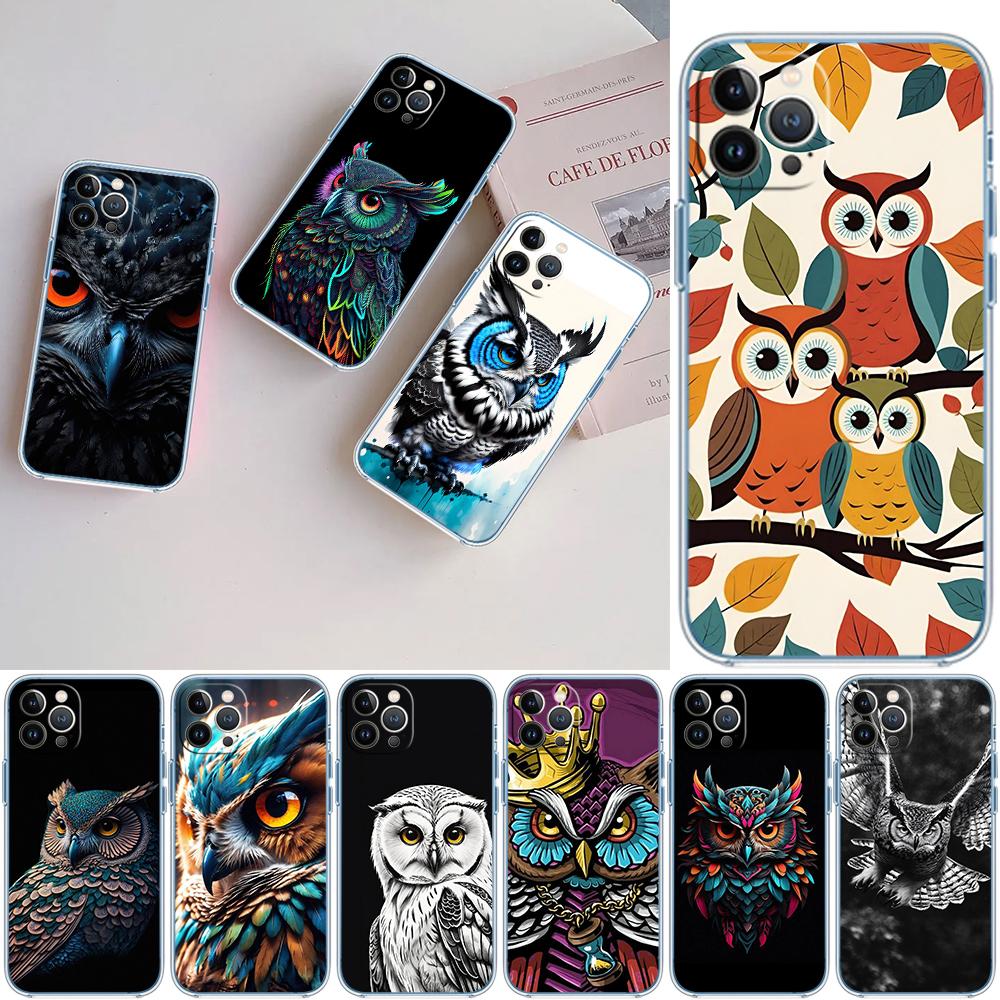 CJ25 Cartoon Art Owl Case for Motorola Moto G10 G20 G30 G31 G32 G34 G35 G41 G42 G50 G51 G52 G55 G60 G60S G62 G71 G72 G75