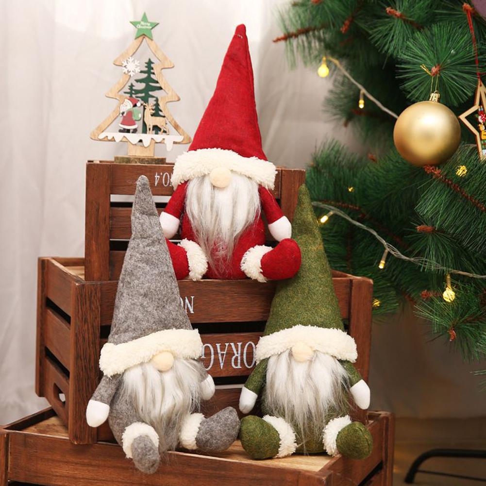 Gemütliches und weiches gesichtsloses Zwerg-Weihnachtsmann-Spielzeug für Weihnachtsdekoration
