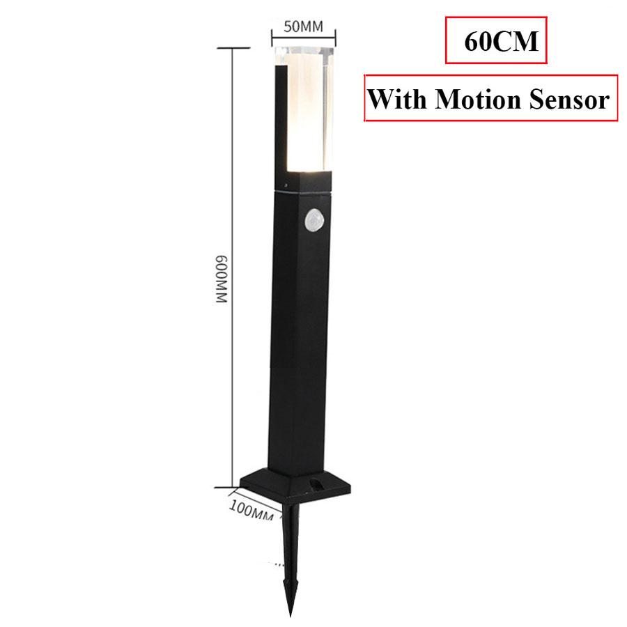 Acryl PIR Bewegungssensor LED Pollerleuchte Außen Garten Landschaft Säulenleuchte IP65 Wasserdicht Garten Straßen Pollerleuchte