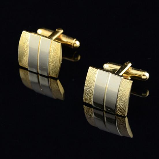 Men's Frosted Silver Gold Plated Cufflinks Tie Bar Clasp Clip Set Business Gift