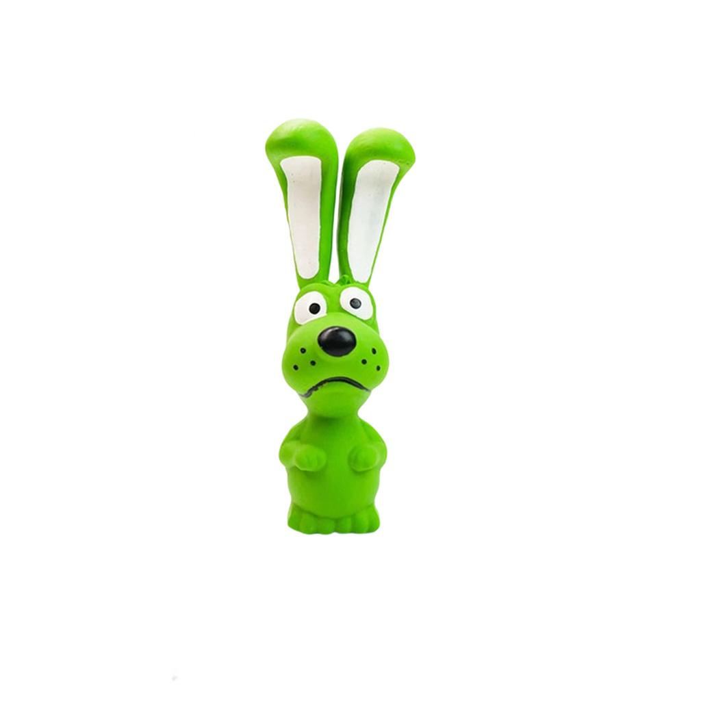 Latex Squeaky Dog Toys, Long-Eared Animal Design, Natural Rubber Chew Toys For Teeth Cleaning And Interactive Play
