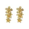 Vintage Large Flowers Dangle Earrings for Women Splicing Metal 3D Flowers Ear Pendant Statement Earrings Jewelry Accessories