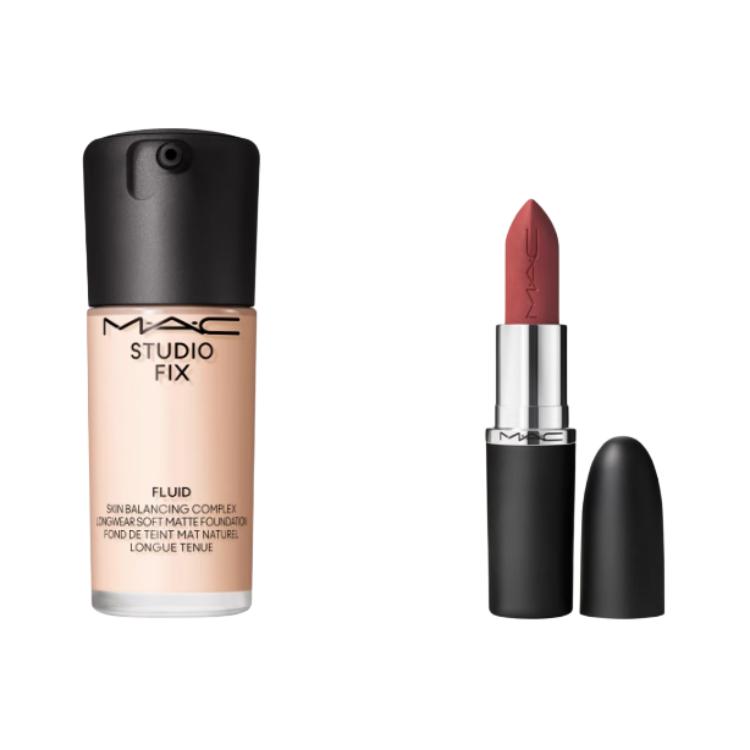 Mac Foundation And Lipstick Makeup Set #N12+ #925