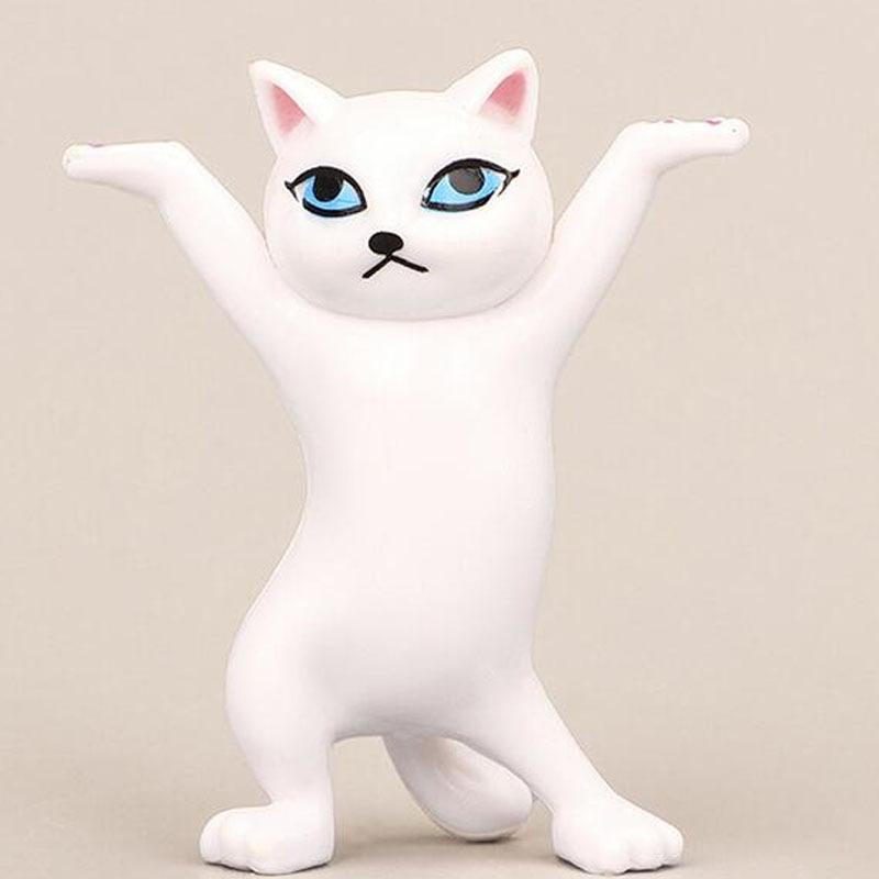 Cute Cat Figurine Keychain Creative Accessories for Women and Kids Couple Family Keychain Pendant