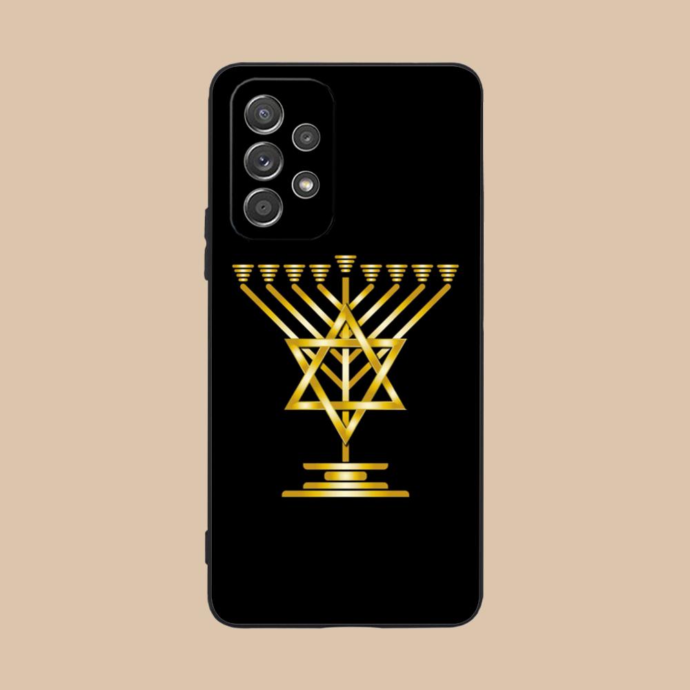 

Jewish Hanukkah Mobile Phone Case for Samsung Galaxy A56 55 54 53 52 51 36 35 34 23 16 15 5G Colorful Cover Pretty Luxury Cover Galaxy A16