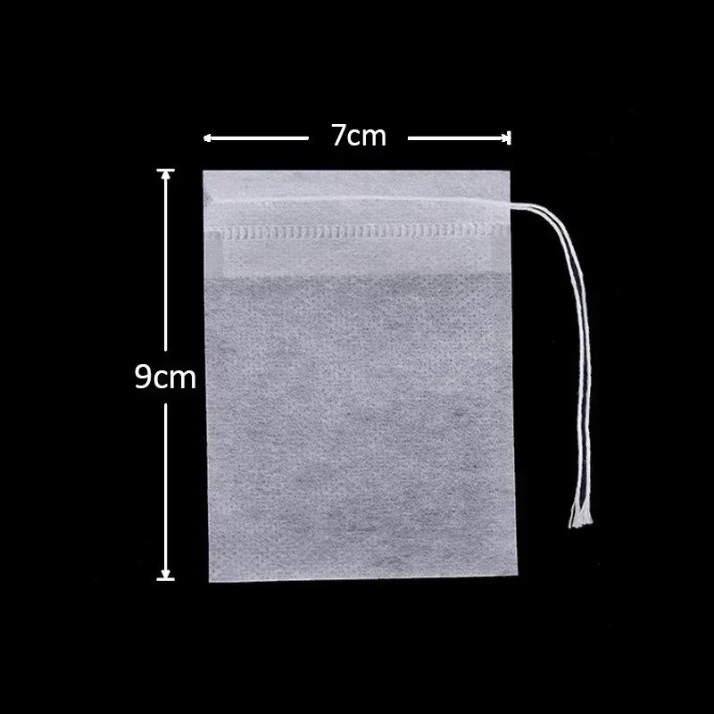 

600/50PCS Disposable Tea Filter Bags Non-woven Fabric Teabags With String Kitchen Teaware Coffee Loose Tea Spice Bag Wholesale 600PCS