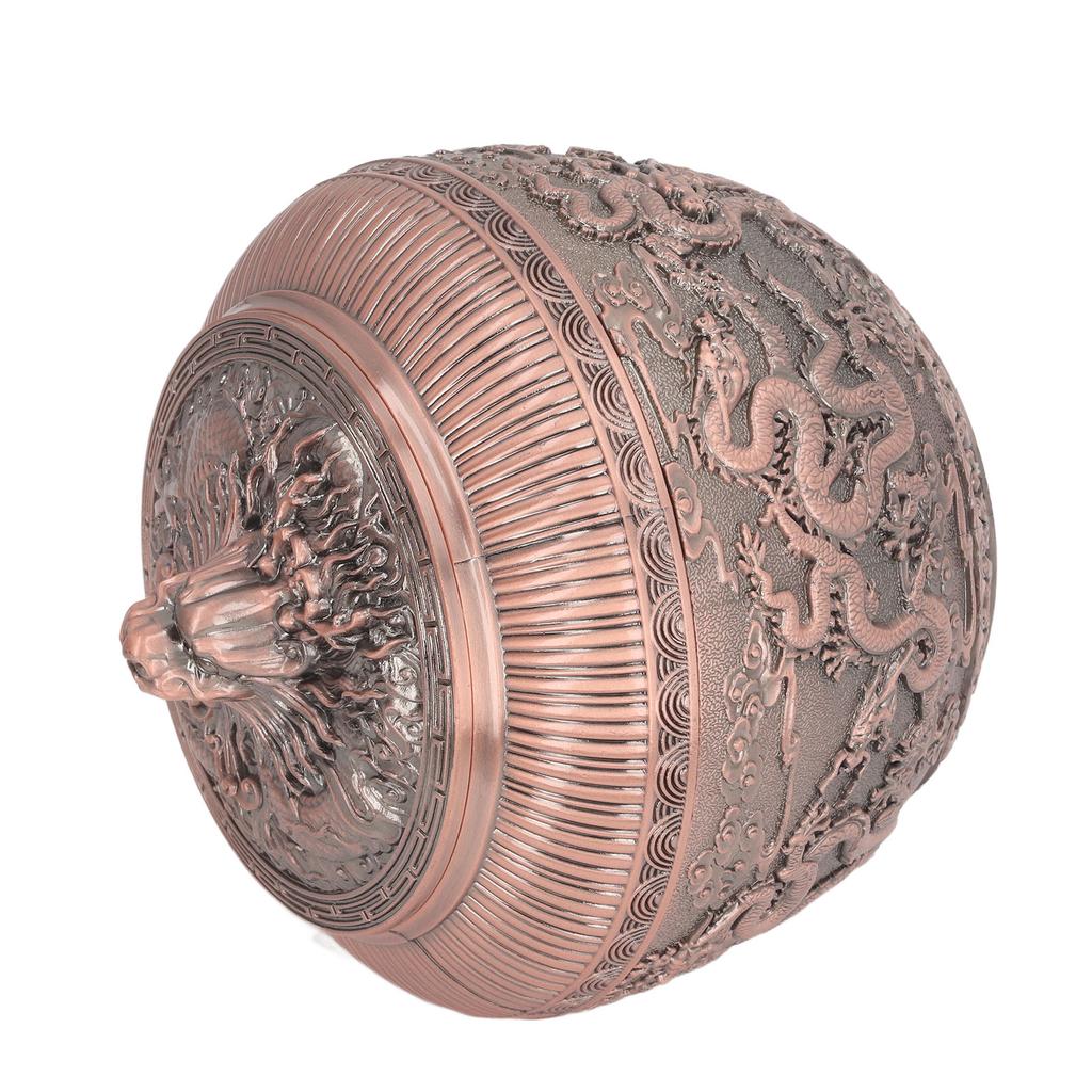 Tea Canister Metal Loose Tea Storage Container Airtight Tea Bag Canister Exquisite Bronzy Tea Jar for Sugar Salt
