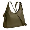 Coach Ella 36 Brand Logo Zipper Closure Cowhide Crossbody Shoulder Bag Large Women's Olive Green